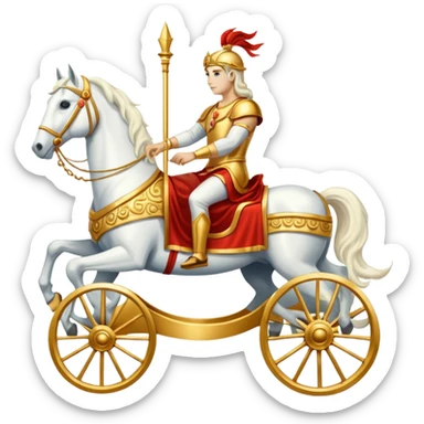 Apollo god in chariot sticker