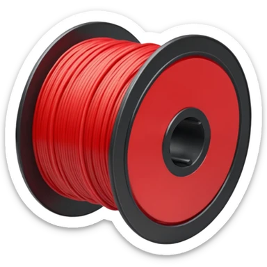 spool of red filament sticker