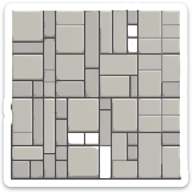 Dark slate concrete floor tile, subtle grid pattern, color #1e293b with slightly lighter highlights, light wear texture, seamless tile pattern, 32x32 pixels sticker