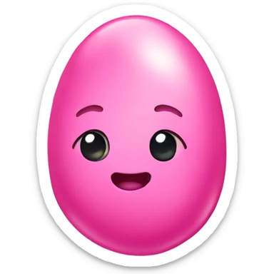 A cute pink jellybean sticker