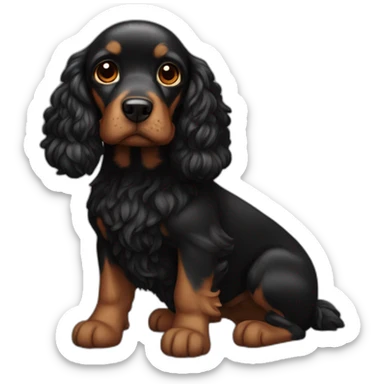 cocker fire black christmas sticker