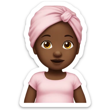 black newborn baby girl sticker