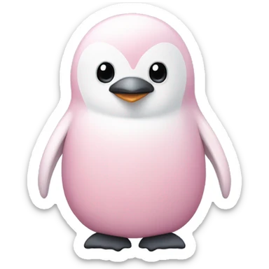 pastel pink penguin  sticker