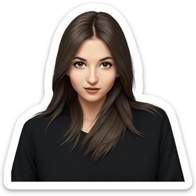 realistic portrait of a girl sticker