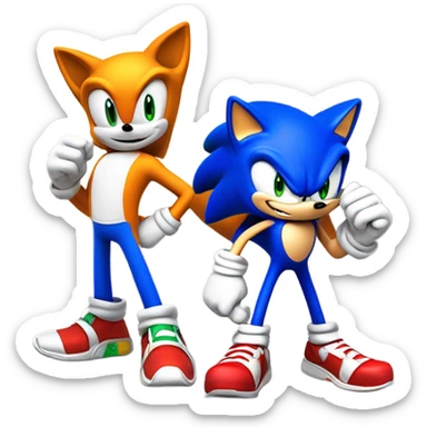 Sonic with tails sticker