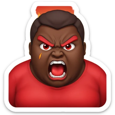 gum tsion emoji very not nice rude shouting ragebaiter fat ugly fat  sticker