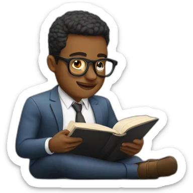 entrepreneur reading a book sticker