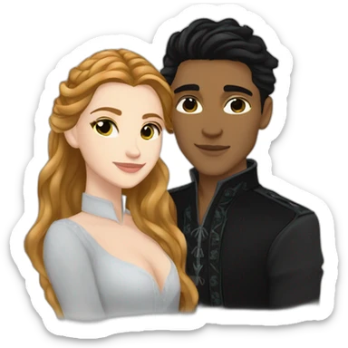 Feyre + Rhysand = love sticker