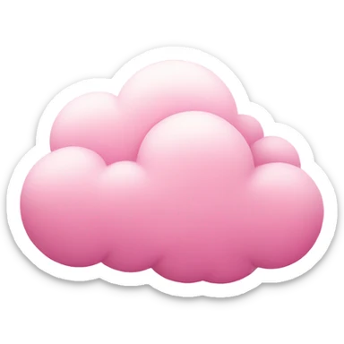 Pink cloud sticker