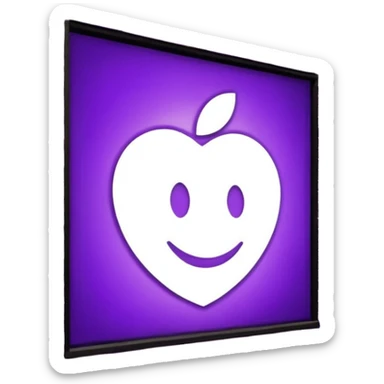 Projection Ad Wall — purple-white light + moving logo on brick wall, Street Advertisements. sticker