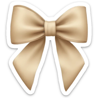 Beige bow sticker