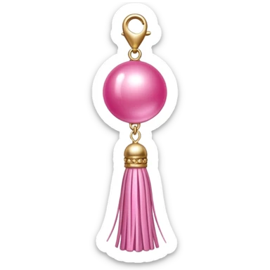 pink ade tassel pendant sticker