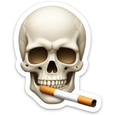 MIX A SKULL EMOJI WITH A CIGARETTE  emoji sticker