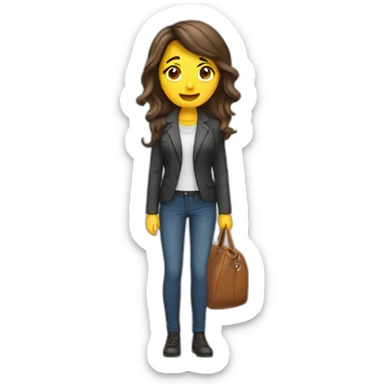 The chat admin woman lange Haare writes, everythingis quiet sticker