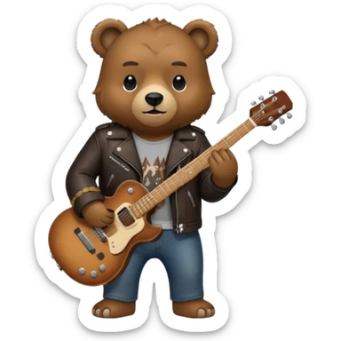 Bear rockstar  sticker