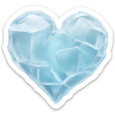 Heart made of ice sticker