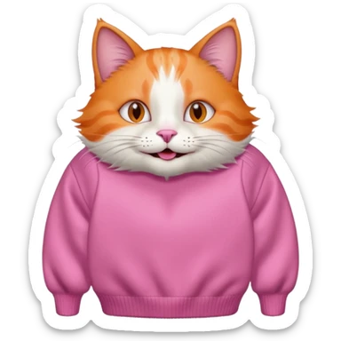 happy cat in a balenciaga sweater sticker