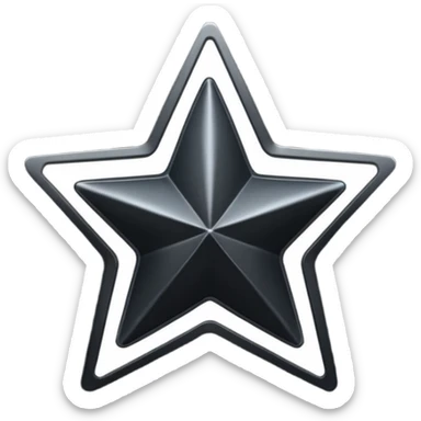 Black star service sticker