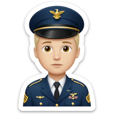 make a handsome white-skinned US soldier sticker