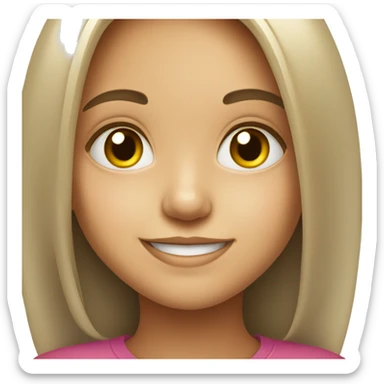 smiling girl portrait looking at viewer sticker