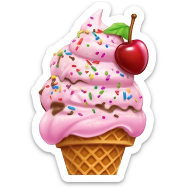 Girly pop chocolate icecream  sticker