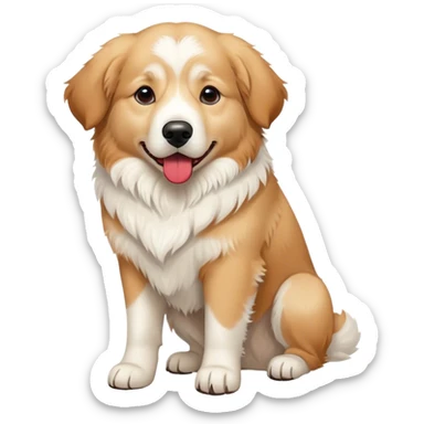 Red heeled Great Pyrenees mixed dog sticker