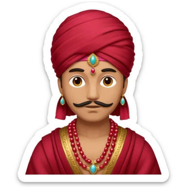 Desert King – ruby turban + amber robe sticker
