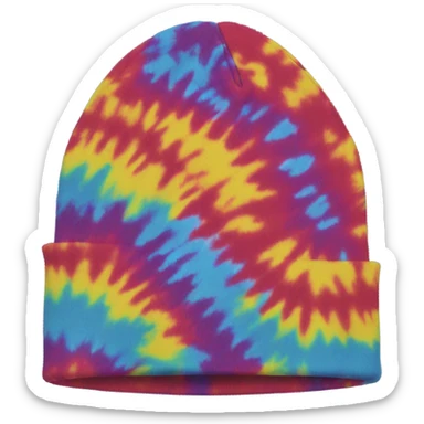 Tie dye beanie sticker