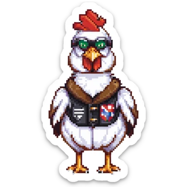 chicken jockey sticker