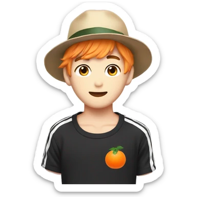 BTS suga with a tangerine hat sticker