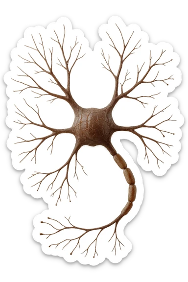 neurone umano anatomico realistico, iperrealistico 4k sticker
