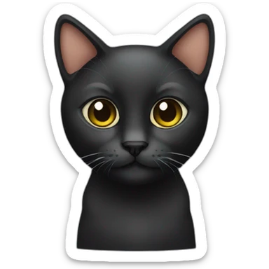 short-eared black kat sticker