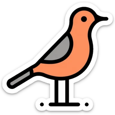 nightingale bird sticker