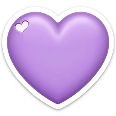 Light pastel whitish Purple Heart sticker