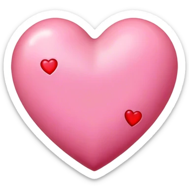 Pink heart with res small hearts inside sticker