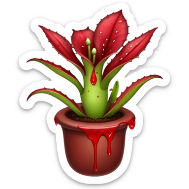  planta carnivora con sangre sticker