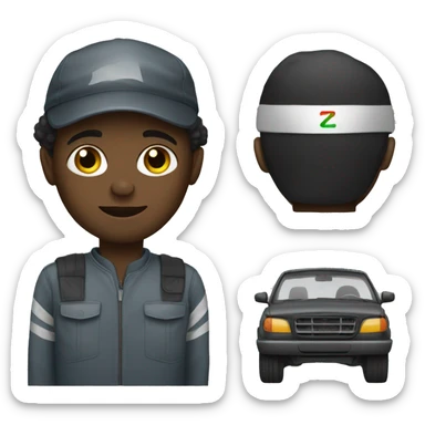 african car driver sticker