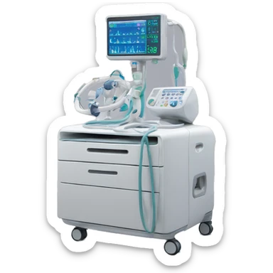 Oxygen ventilator intensive care unit  sticker