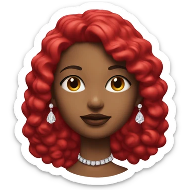 High jewellery red girl sticker