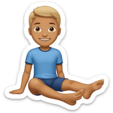 smile with feet sticker