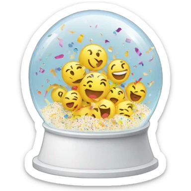 Confetti party snowglobe sticker