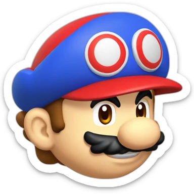 Mario playing sega sticker