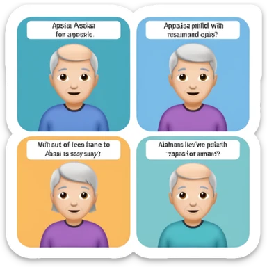 Aphasia patient cards sticker