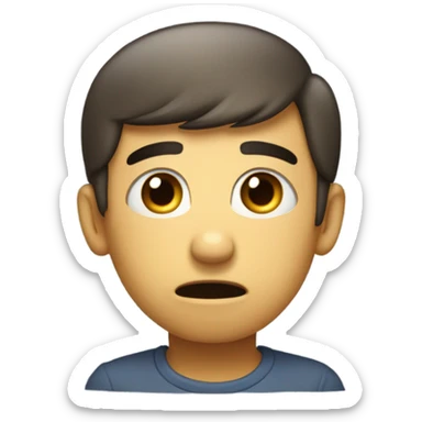 shy person that looks like their saying “..hey!…” sticker