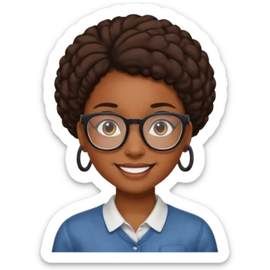 black girl geeking sticker