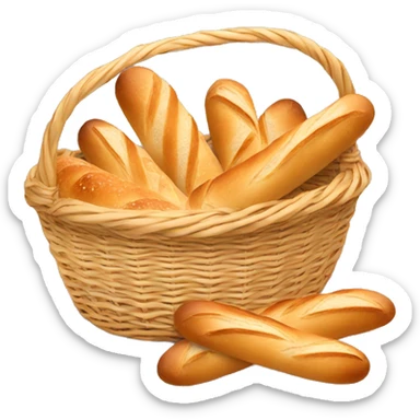 Basket of baguettes sticker