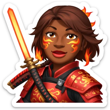 Fire-Wielding Samurai sticker