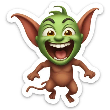 Laughing imp sticker