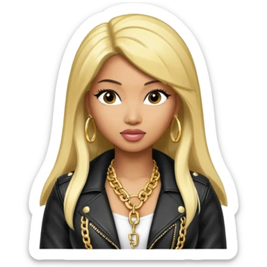 Nicki Minaj wear leather jacket sticker