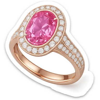 pink ring, glamorous and stylish sticker